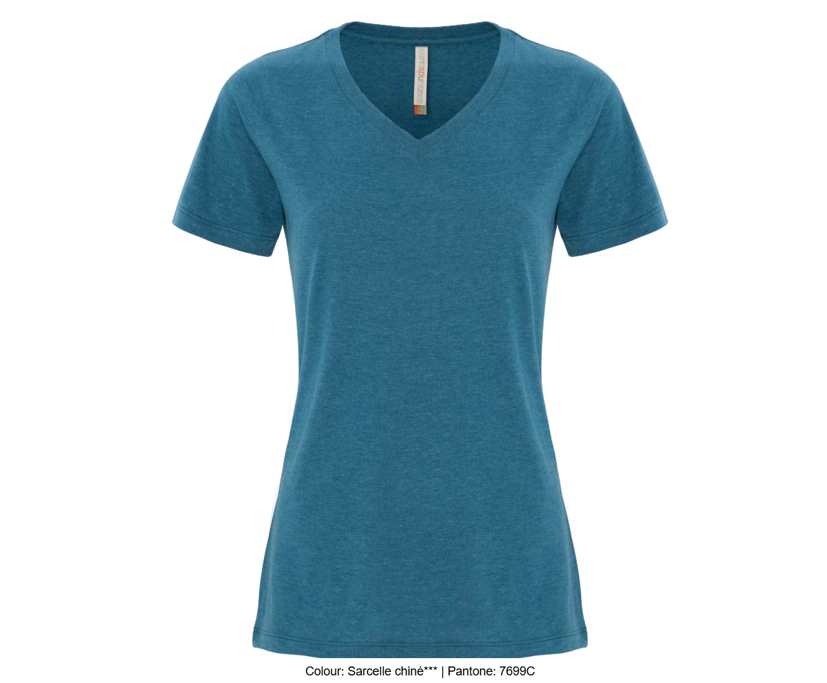 ATCMC EUROSPUNMD T-SHIRT FILÉ COL EN V POUR FEMMES. ATC8001L