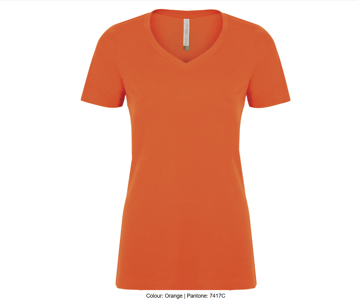 ATCMC EUROSPUNMD T-SHIRT FILÉ COL EN V POUR FEMMES. ATC8001L