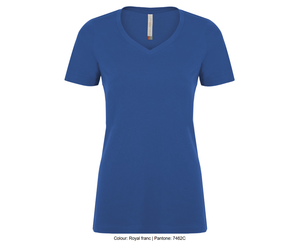 ATCMC EUROSPUNMD T-SHIRT FILÉ COL EN V POUR FEMMES. ATC8001L