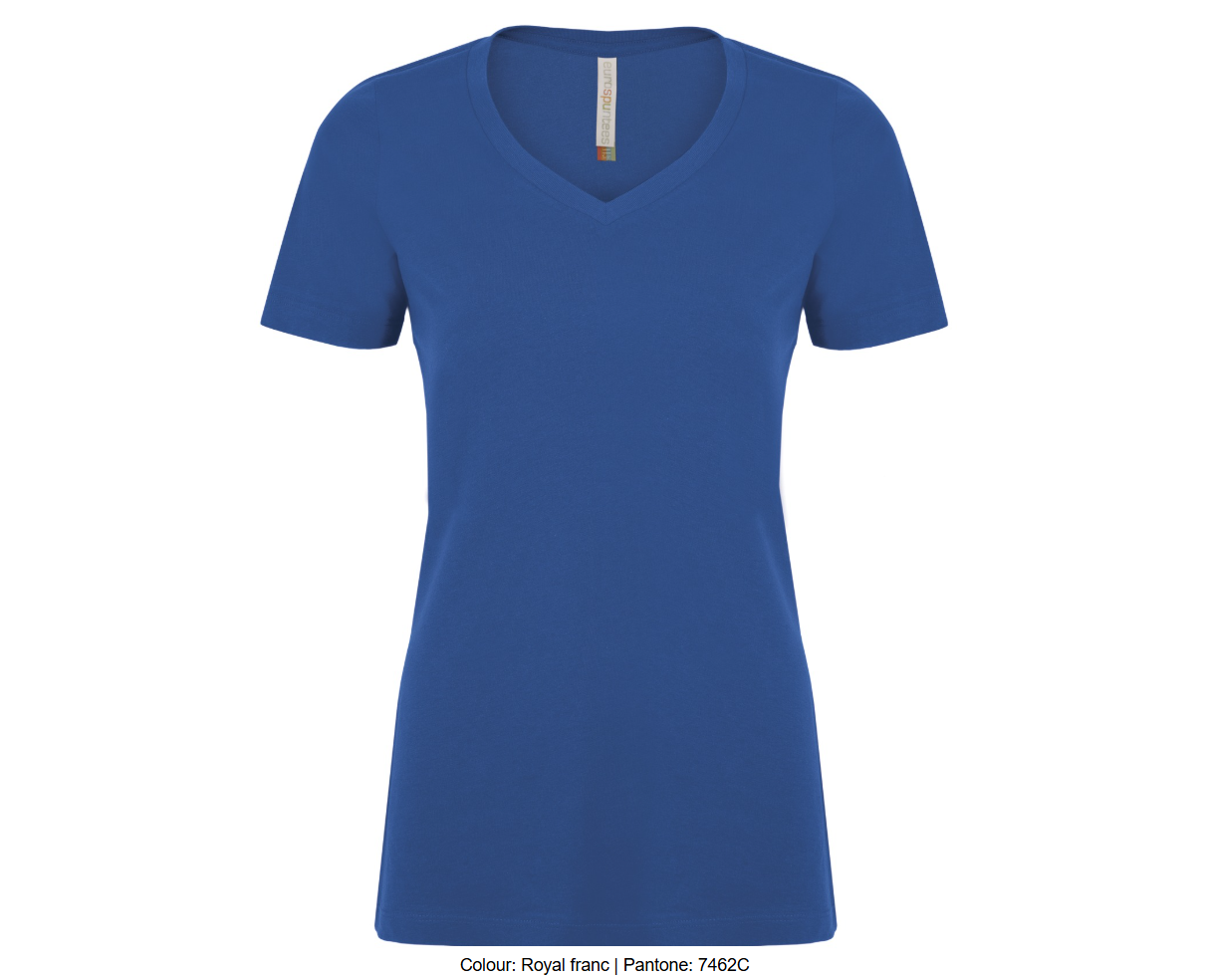 ATCMC EUROSPUNMD T-SHIRT FILÉ COL EN V POUR FEMMES. ATC8001L