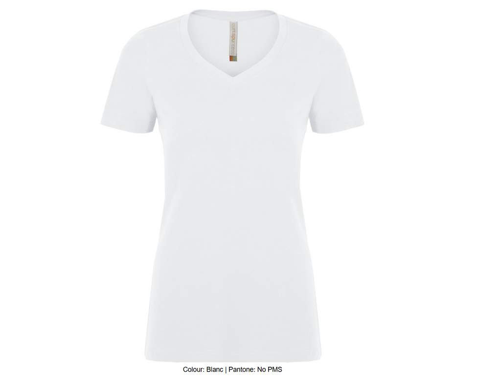 ATCMC EUROSPUNMD T-SHIRT FILÉ COL EN V POUR FEMMES. ATC8001L