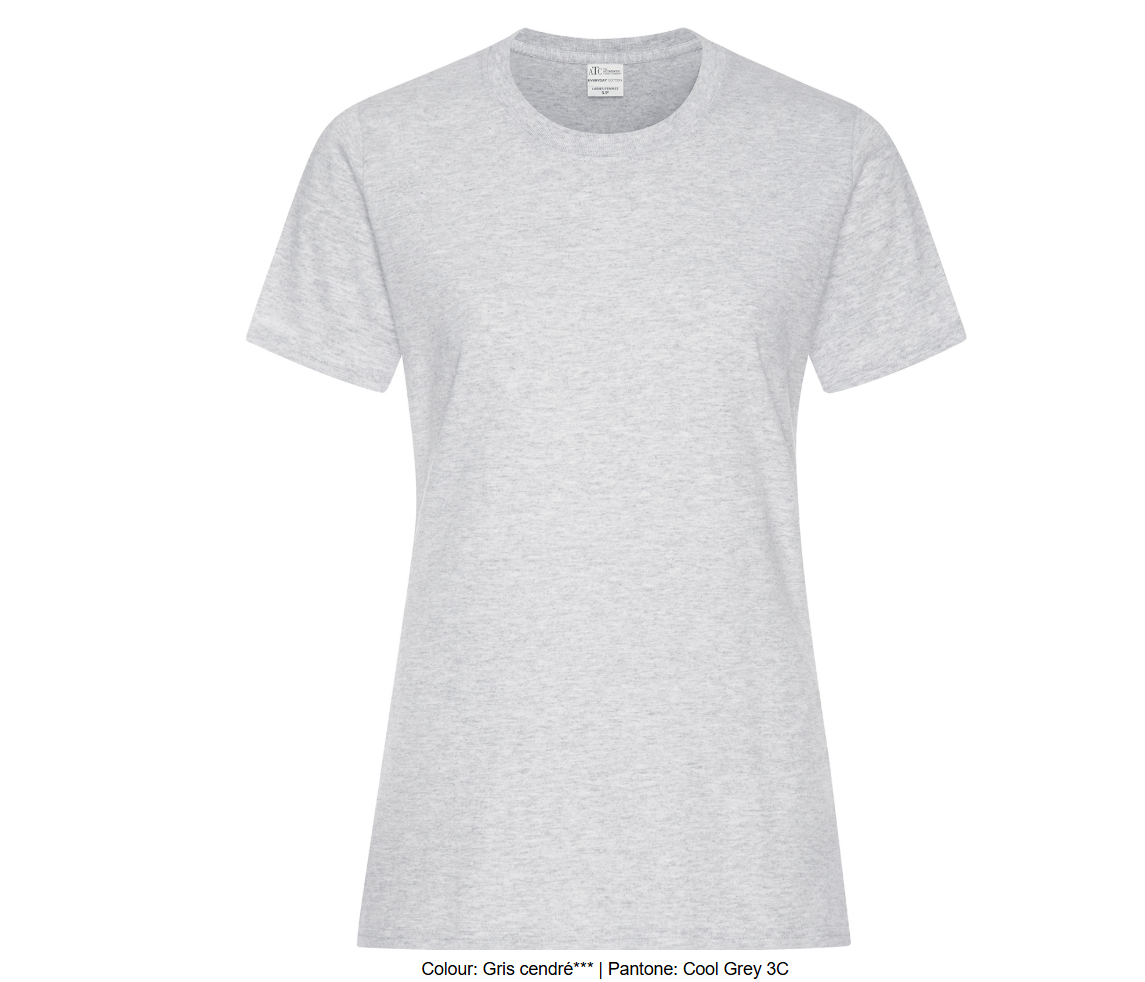 ATCMC T-SHIRT EVERYDAY COTTON POUR FEMMES. ATC1000L