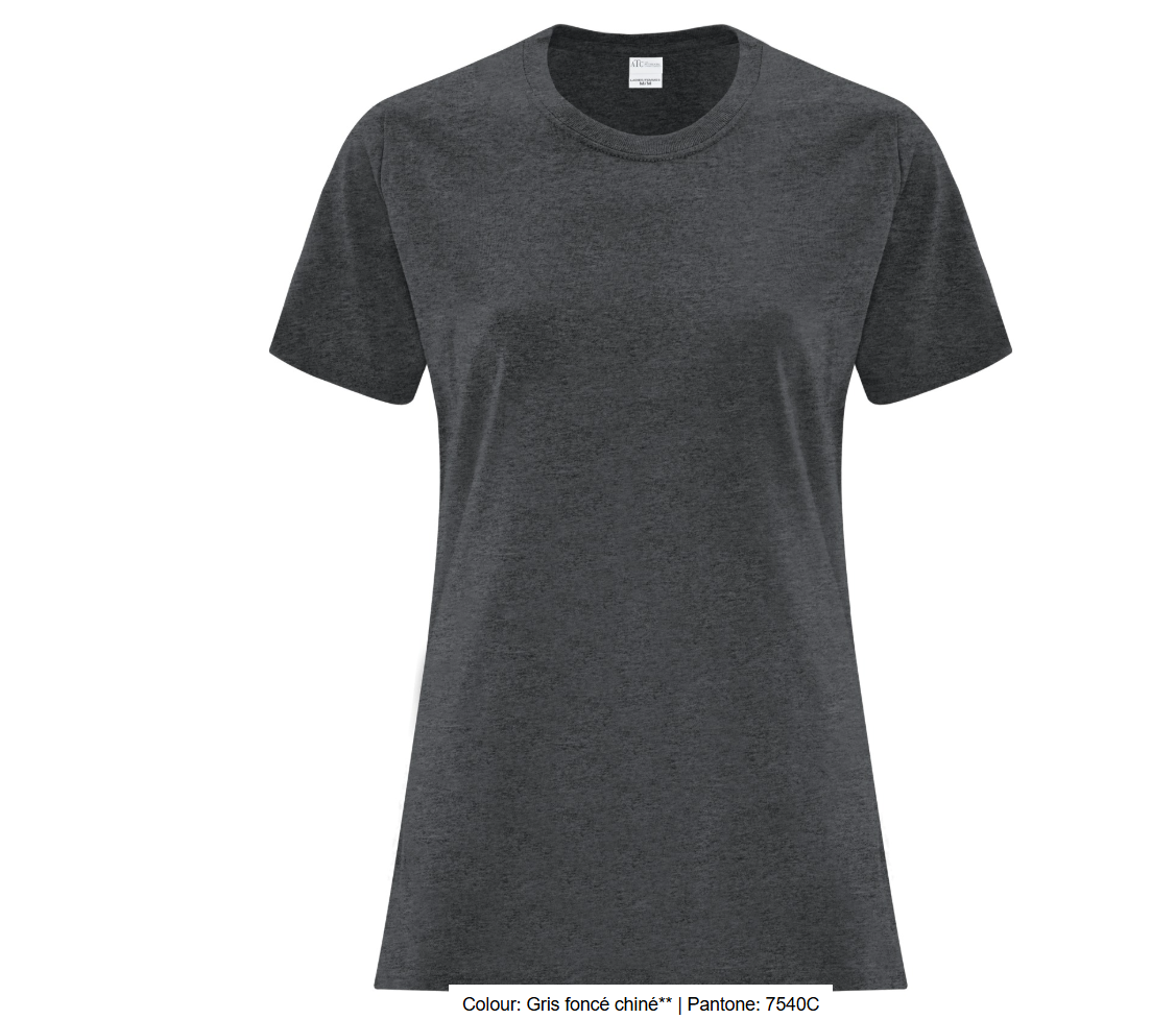 ATCMC T-SHIRT EVERYDAY COTTON POUR FEMMES. ATC1000L
