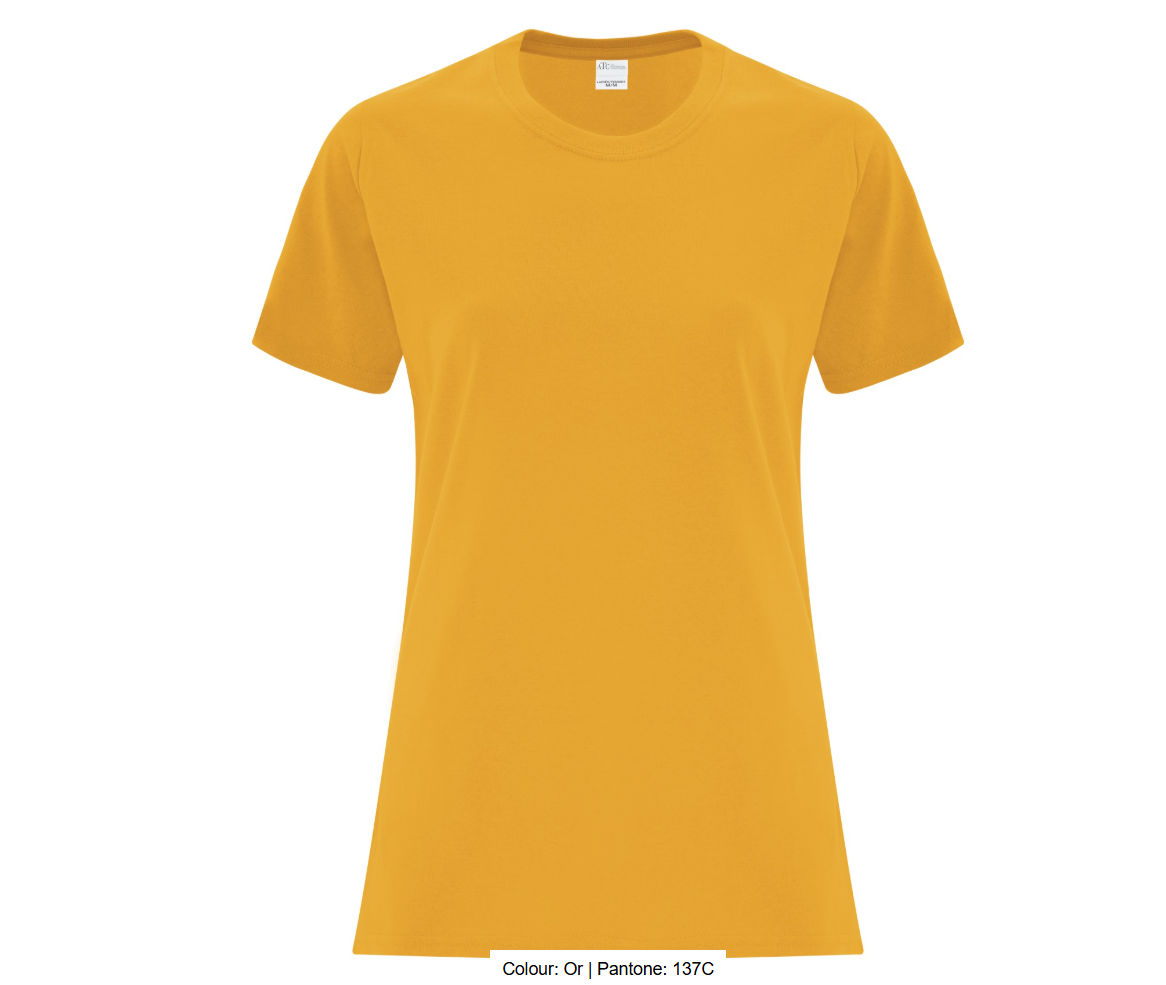 ATCMC T-SHIRT EVERYDAY COTTON POUR FEMMES. ATC1000L