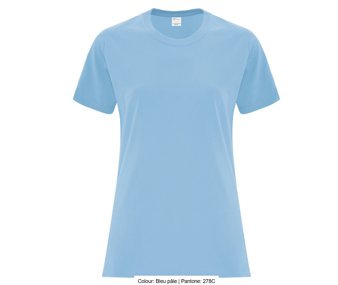ATCMC T-SHIRT EVERYDAY COTTON POUR FEMMES. ATC1000L