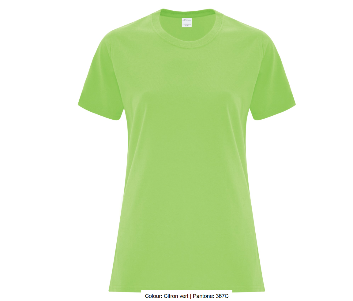 ATCMC T-SHIRT EVERYDAY COTTON POUR FEMMES. ATC1000L
