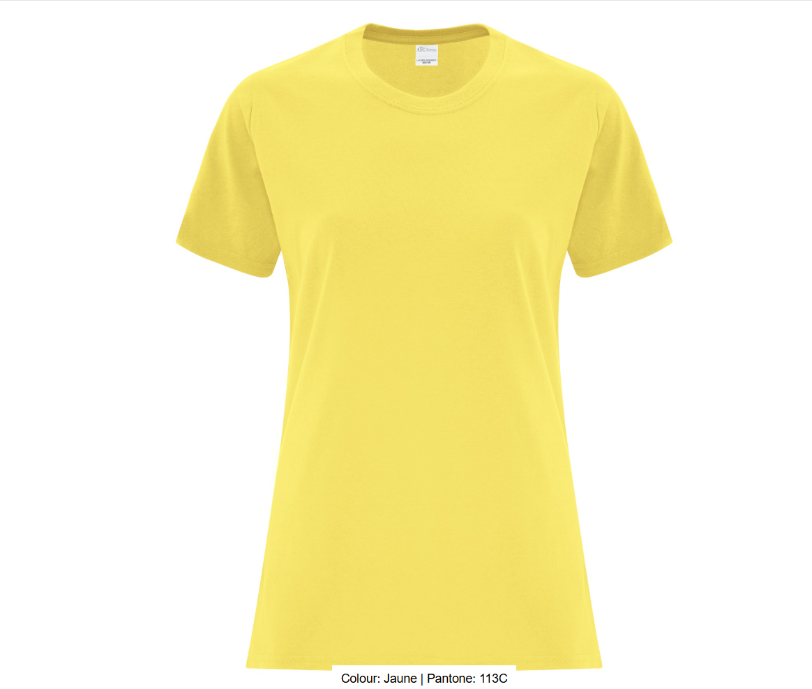 ATCMC T-SHIRT EVERYDAY COTTON POUR FEMMES. ATC1000L