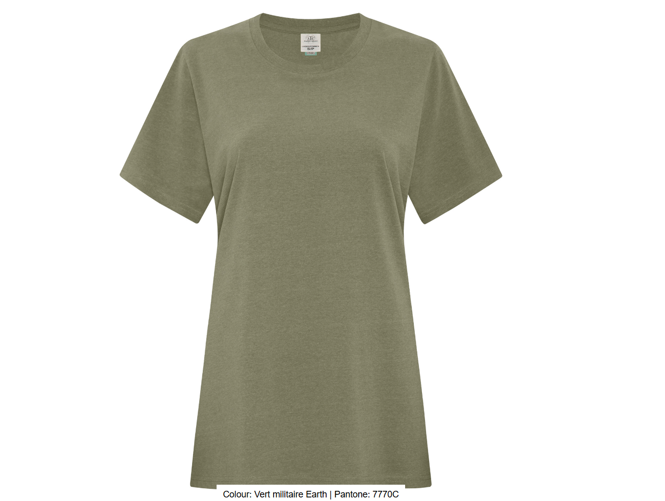 ATCMC EARTH WASHMD T-SHIRT POUR FEMMES. ATC6040L