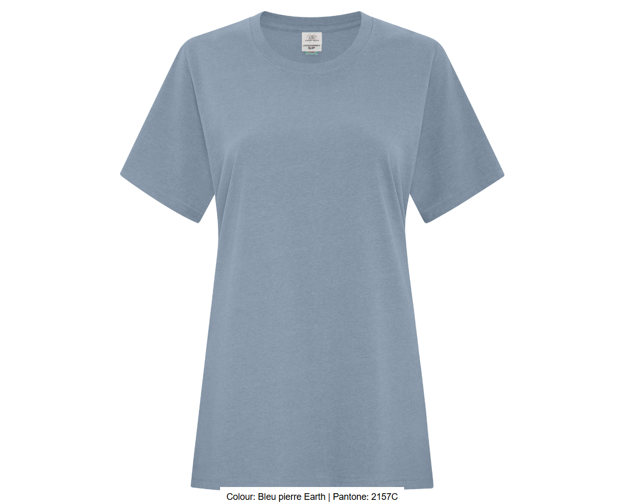 ATCMC EARTH WASHMD T-SHIRT POUR FEMMES. ATC6040L